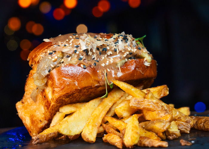 Roll de pulled pork de Verne Barcelona